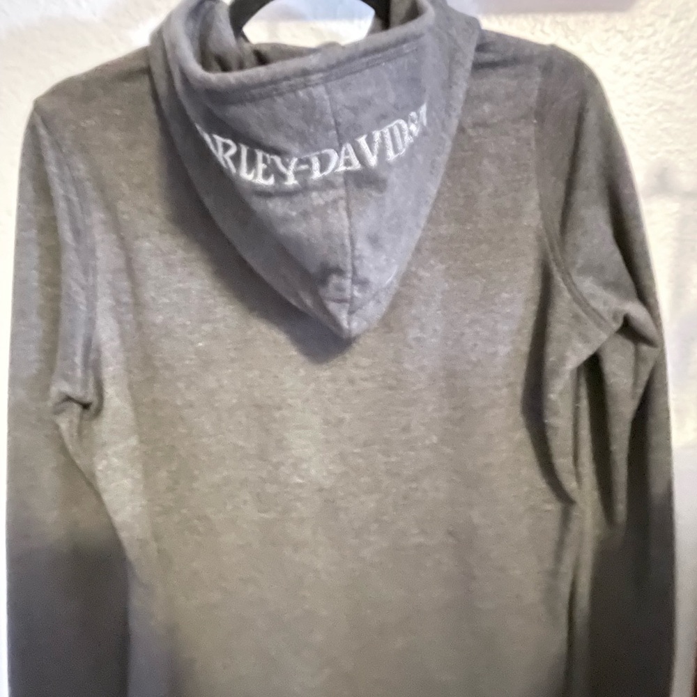 Harley-Davidson Black and Gray Willie G Skull Zip-Up Hoodie - Picture 10 of 15